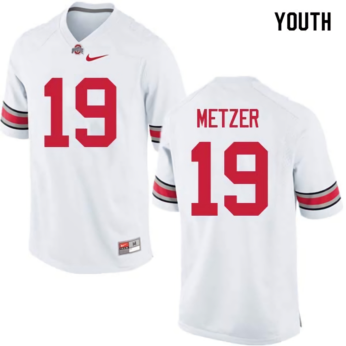 Jake Metzer Ohio State Buckeyes Youth NCAA #19 Nike White College Stitched Football Jersey GXE1556WQ